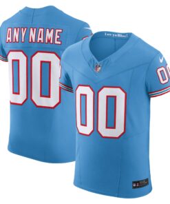Men's Tennessee Titans Light Blue Vapor F.U.S.E. Elite Custom Jersey JS8524 nicesnker