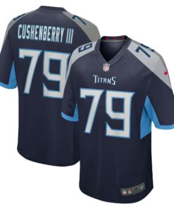 Men's Tennessee Titans Lloyd Cushenberry III Navy Game Jersey JS8807 nicesnker