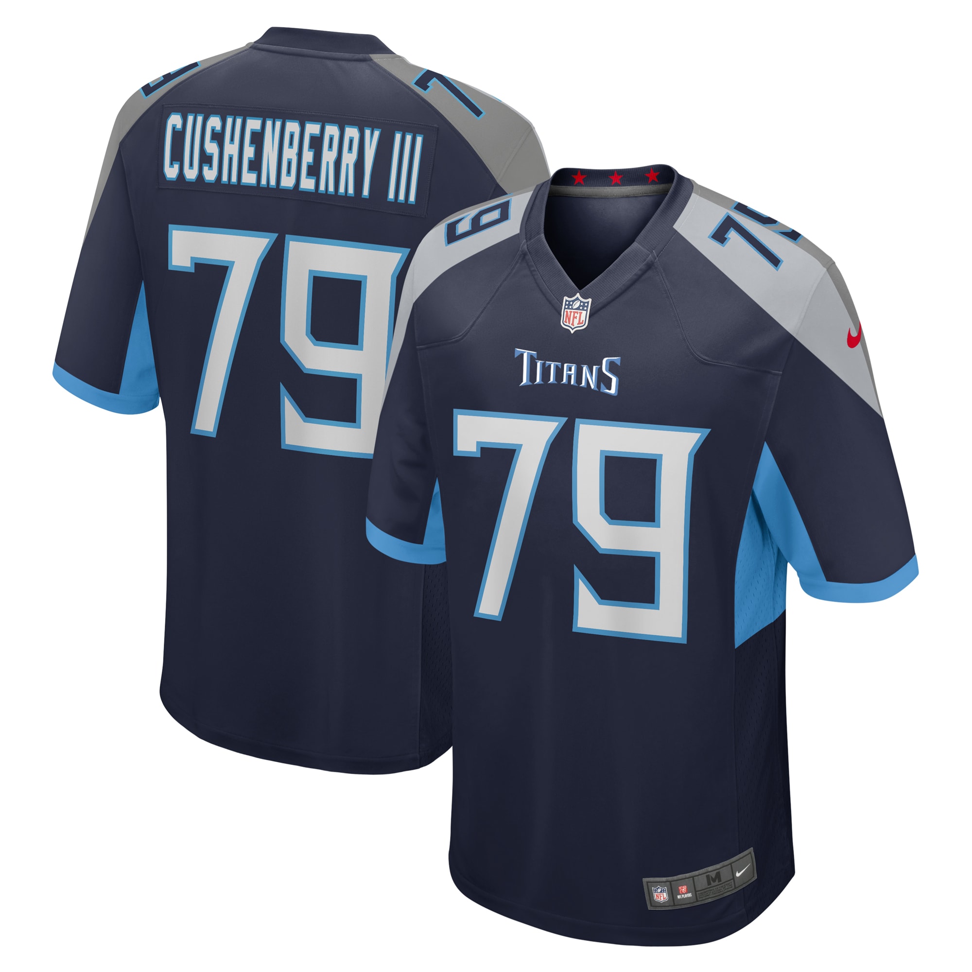 Men's Tennessee Titans Lloyd Cushenberry III Navy Game Jersey JS8807 nicesnker