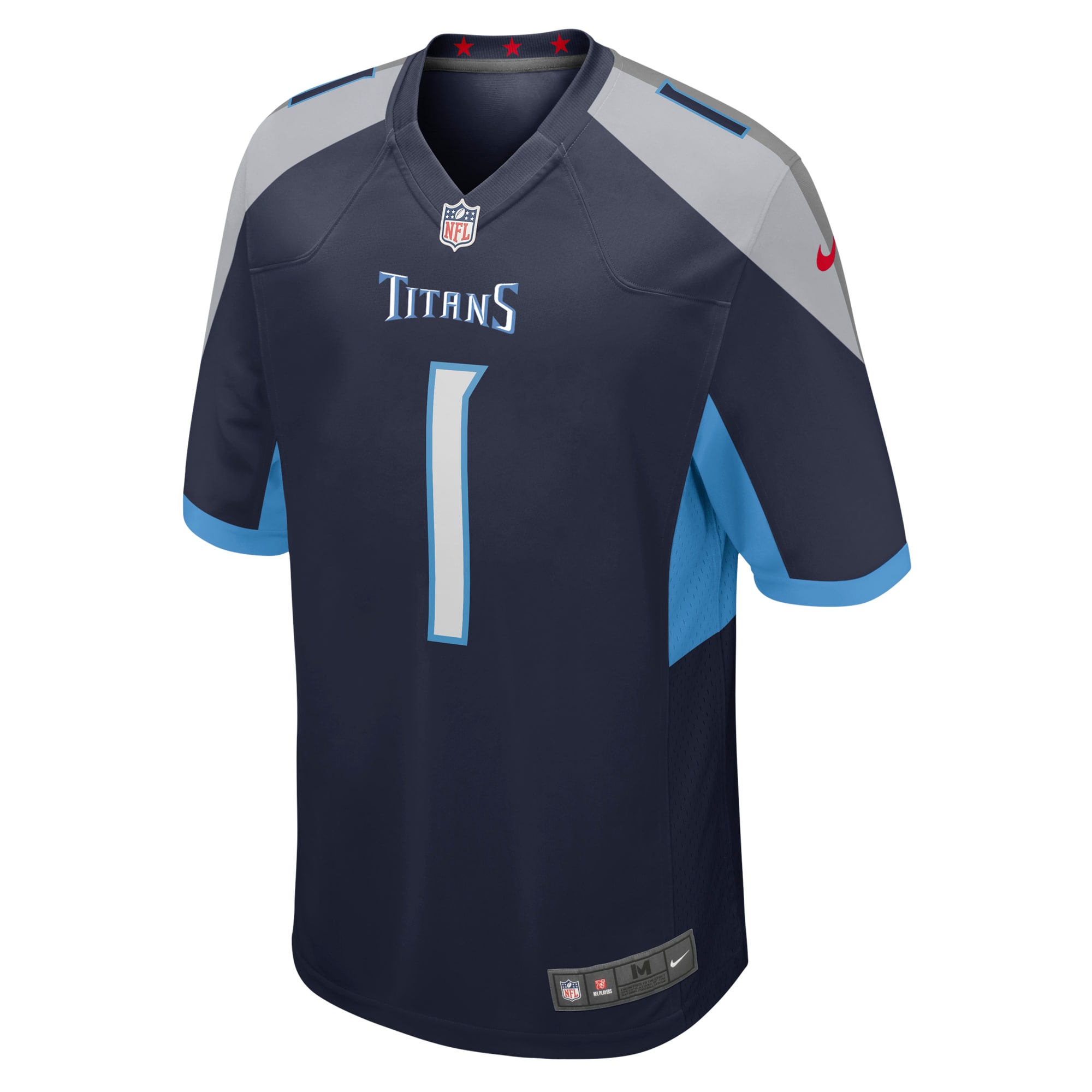 Men's Tennessee Titans Number 1 Dad Navy Game Jersey JS8326 nicesnker - Image 2