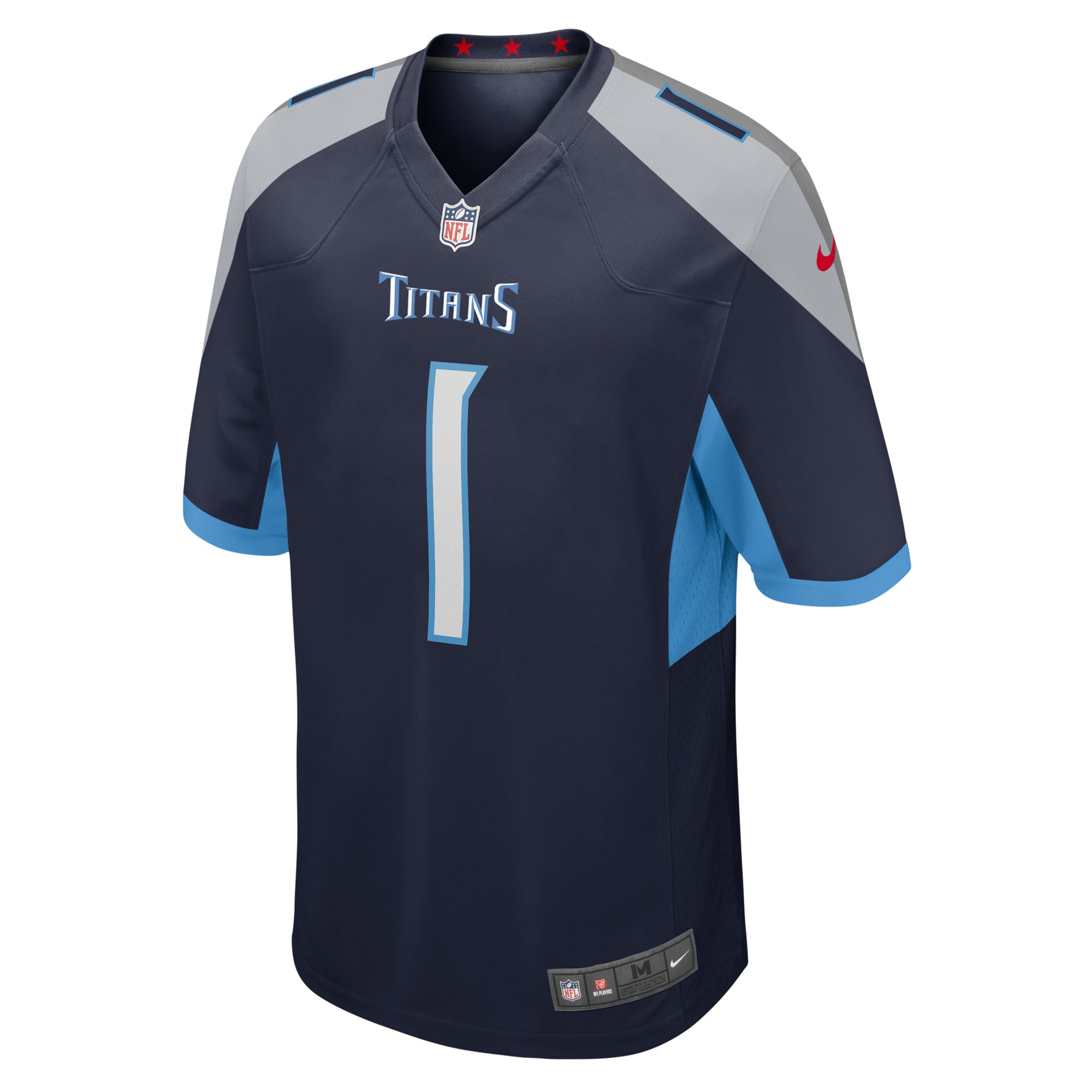 Men's Tennessee Titans Number 1 Groom Navy Game Jersey JS3402 nicesnker - Image 2