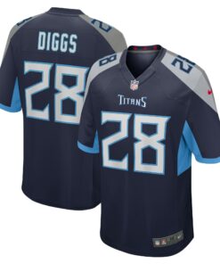 Men's Tennessee Titans Quandre Diggs Navy Game Jersey JS1708 nicesnker