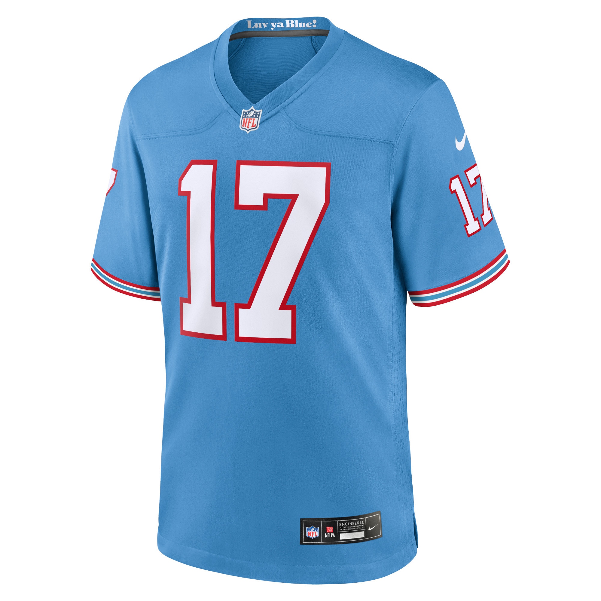 Men's Tennessee Titans Ryan Tannehill Light Blue Oilers Throwback Alternate Game Player Jersey JS6437 nicesnker - Image 2