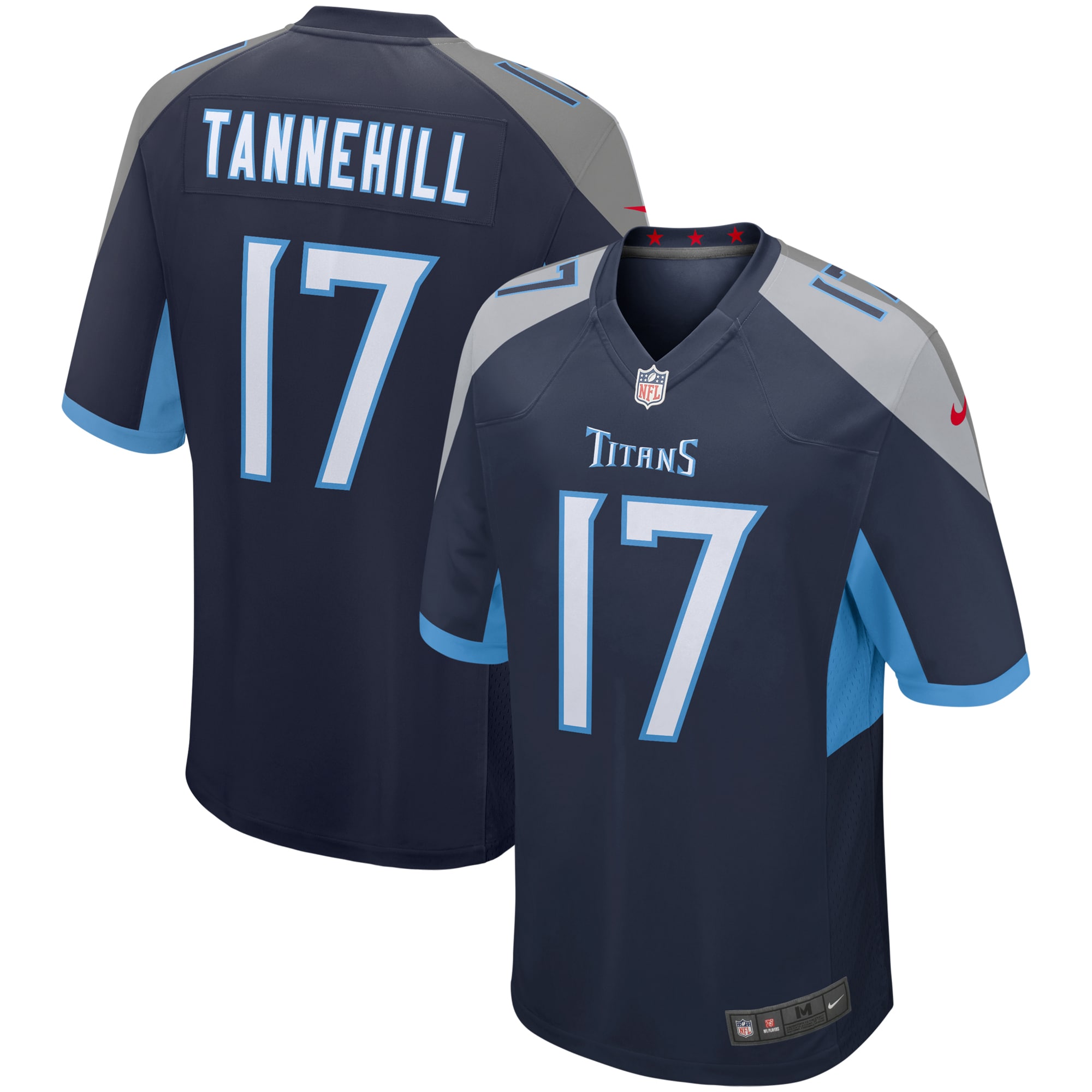 Men's Tennessee Titans Ryan Tannehill Navy Game Player Jersey JS6184 nicesnker