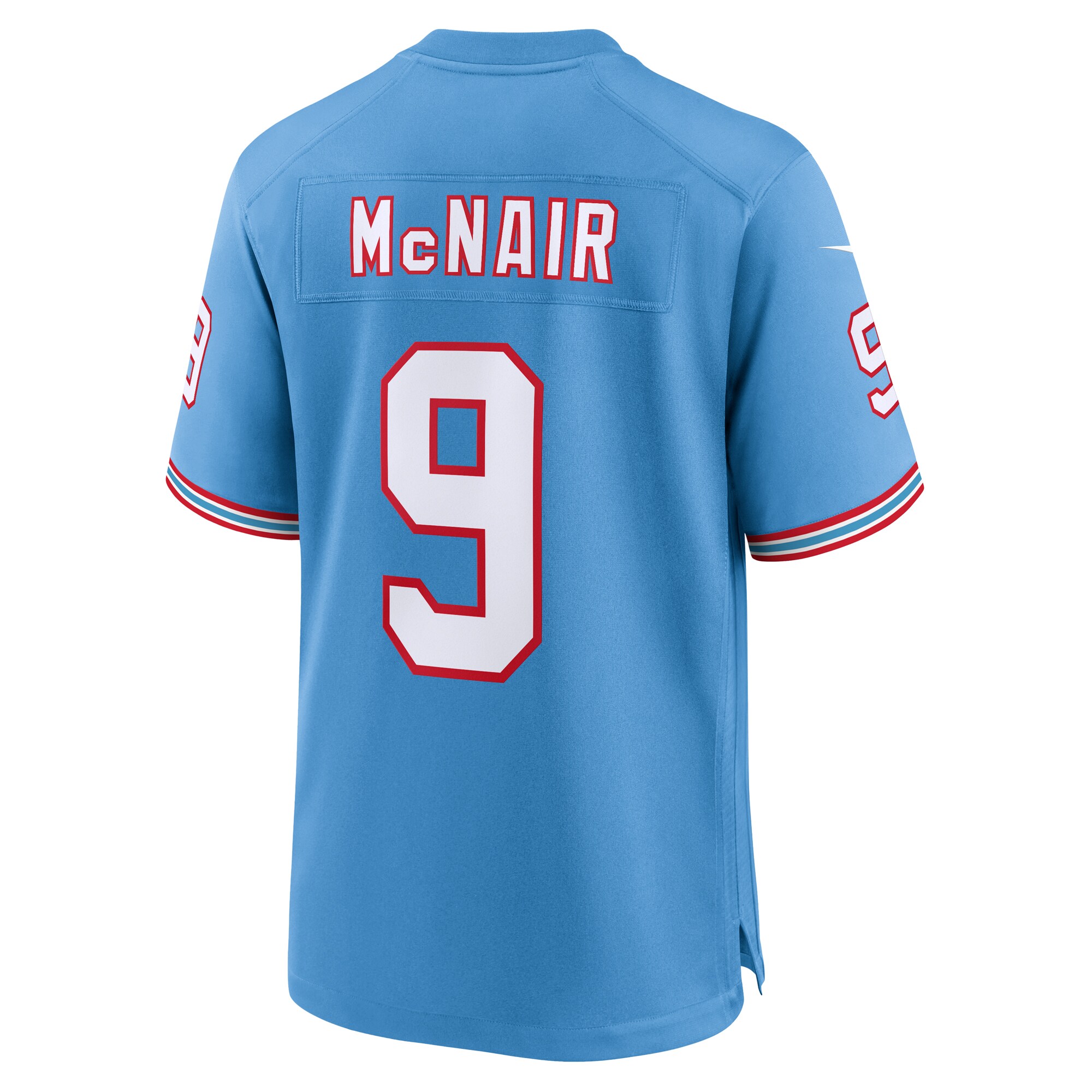 Men's Tennessee Titans Steve McNair Light Blue Oilers Throwback Retired Player Game Jersey JS5715 nicesnker - Image 3
