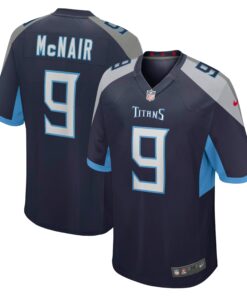 Men's Tennessee Titans Steve McNair Navy Game Retired Player Jersey JS6583 nicesnker