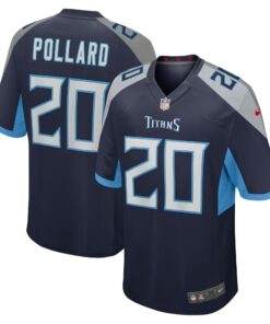 Men's Tennessee Titans Tony Pollard Navy Game Player Jersey JS5574 nicesnker