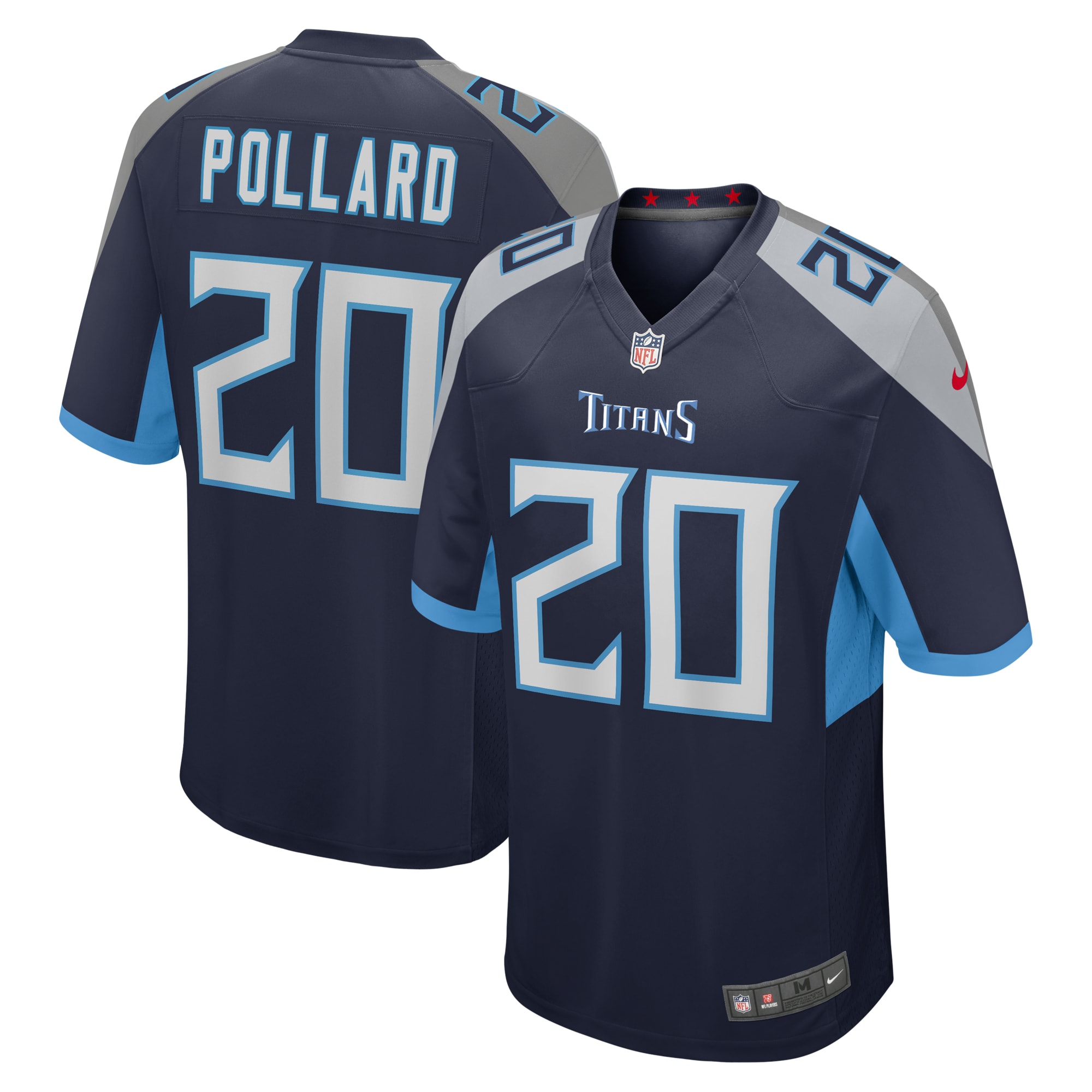 Men's Tennessee Titans Tony Pollard Navy Game Player Jersey JS5574 nicesnker