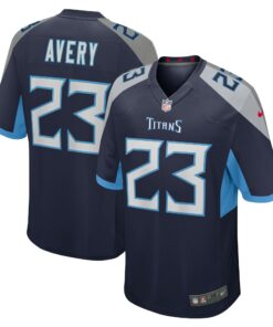 Men's Tennessee Titans Tre Avery Navy Team Game Jersey JS8393 nicesnker