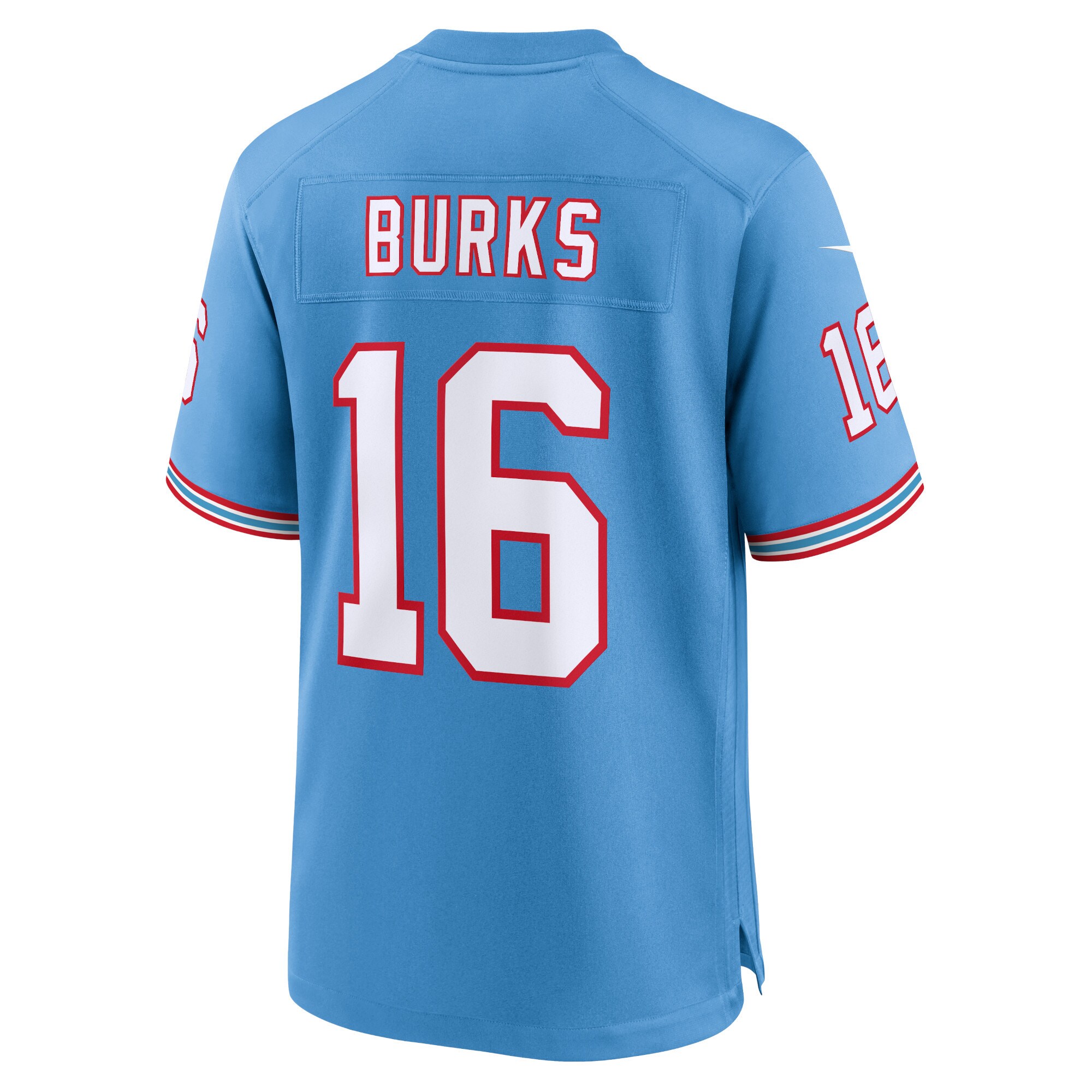 Men's Tennessee Titans Treylon Burks Light Blue Oilers Throwback Alternate Game Player Jersey JS8192 nicesnker - Image 3