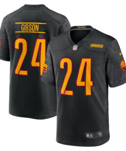 Men's Washington Commanders Antonio Gibson Black Alternate Game Player Jersey JS4259 nicesnker
