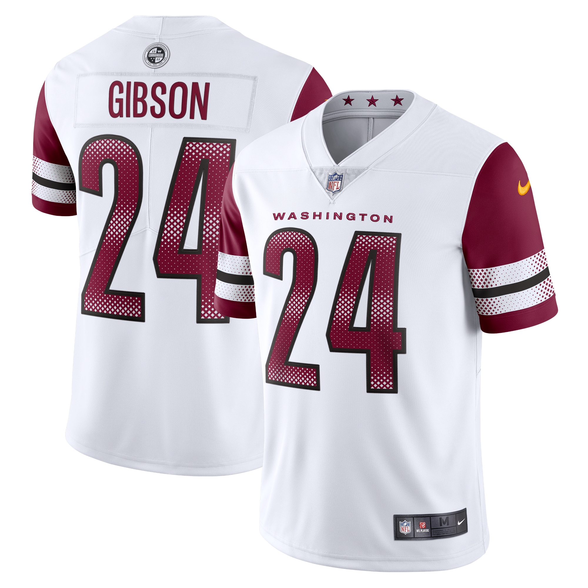 Men's Washington Commanders Antonio Gibson White Vapor Limited Jersey JS3294 nicesnker
