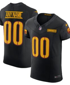 Men's Washington Commanders Black Alternate Vapor F.U.S.E. Elite Custom Jersey JS5642 nicesnker