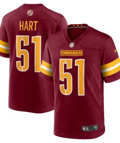 Men's Washington Commanders Bobby Hart Burgundy Game Jersey JS3419 nicesnker