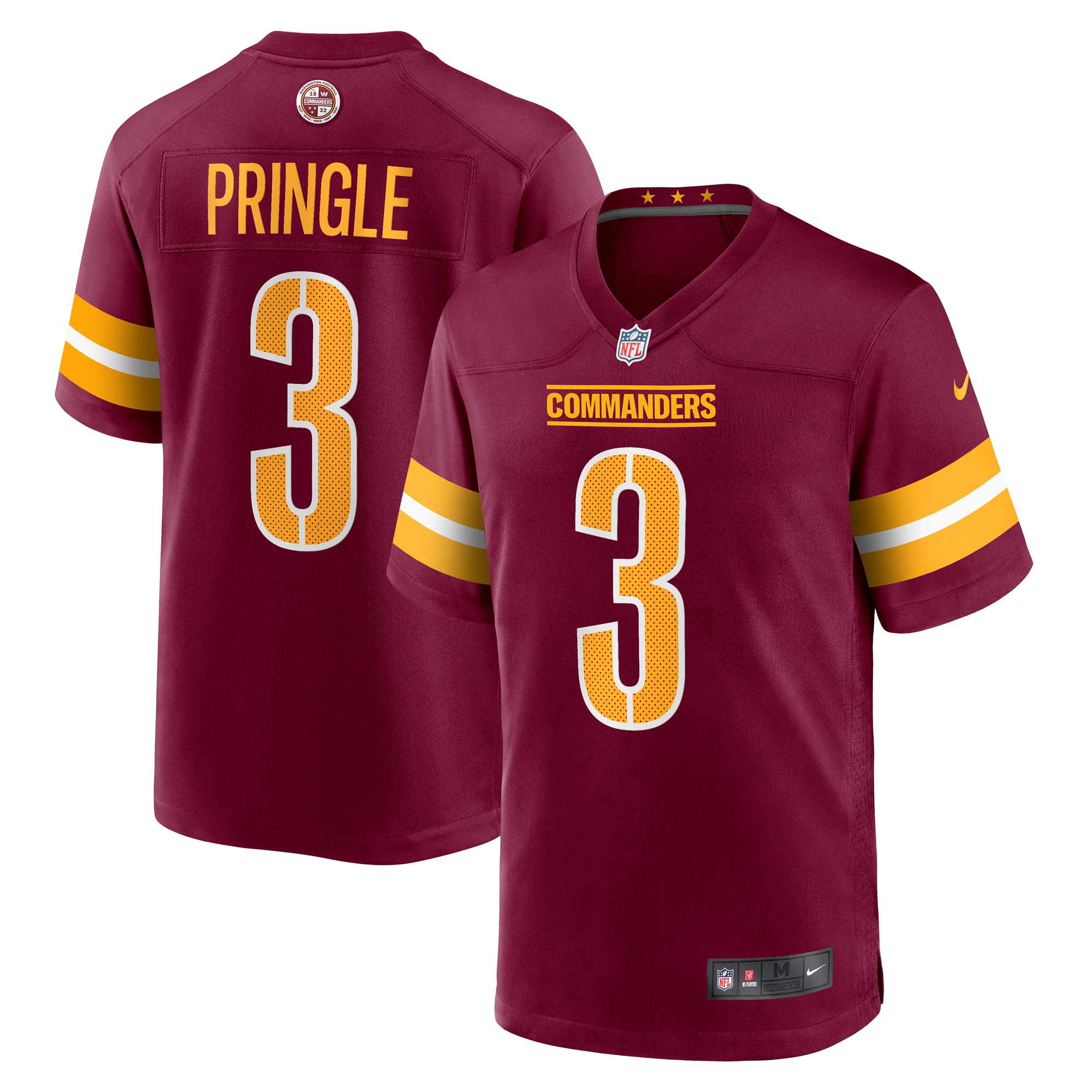 Men's Washington Commanders Byron Pringle Burgundy Game Jersey JS7604 nicesnker