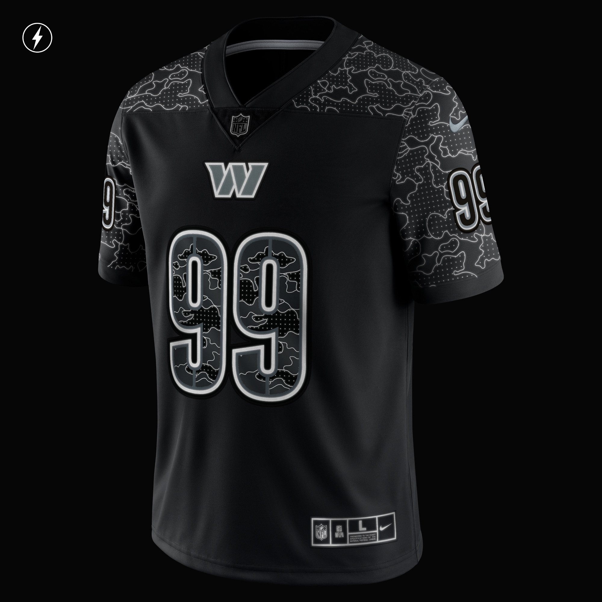 Men's Washington Commanders Chase Young Black RFLCTV Limited Jersey JS9702 nicesnker - Image 4