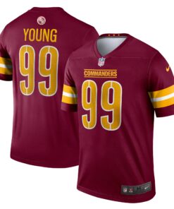 Men's Washington Commanders Chase Young Burgundy Team Legend Player Performance Top JS6728 nicesnker