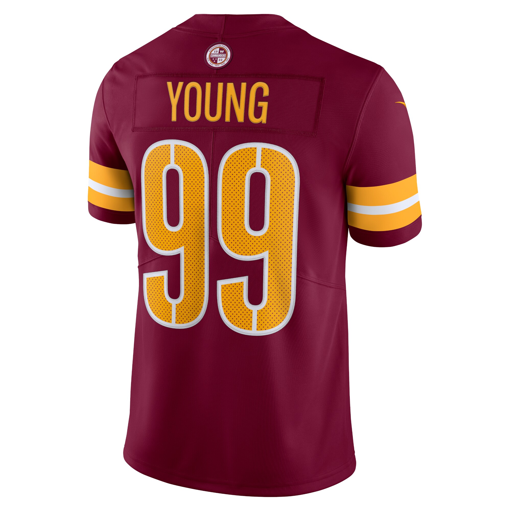 Men's Washington Commanders Chase Young Burgundy Vapor Limited Jersey JS8534 nicesnker - Image 3