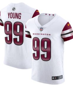 Men's Washington Commanders Chase Young White Vapor Elite Jersey JS9498 nicesnker