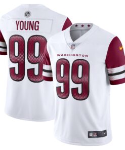 Men's Washington Commanders Chase Young White Vapor Limited Jersey JS3834 nicesnker
