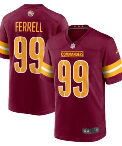 Men's Washington Commanders Clelin Ferrell Burgundy Game Jersey JS6872 nicesnker