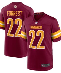 Men's Washington Commanders Darrick Forrest Burgundy Game Player Jersey JS7295 nicesnker