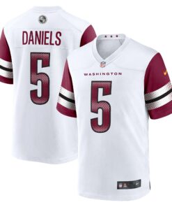 Men's Washington Commanders Jayden Daniels White Player Game Jersey JS2915 nicesnker