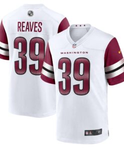 Men's Washington Commanders Jeremy Reaves White Game Jersey JS6485 nicesnker