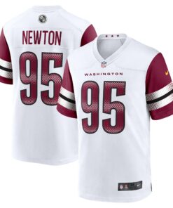 Men's Washington Commanders Jer'Zhan Newton White Game Jersey JS4840 nicesnker