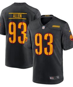 Men's Washington Commanders Jonathan Allen Black Alternate Game Player Jersey JS9522 nicesnker