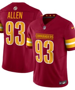 Men's Washington Commanders Jonathan Allen Burgundy Vapor F.U.S.E. Limited Jersey JS1628 nicesnker