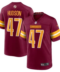 Men's Washington Commanders Khaleke Hudson Burgundy Game Jersey JS2279 nicesnker