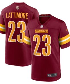 Men's Washington Commanders Marshon Lattimore Burgundy Game Jersey JS3554 nicesnker
