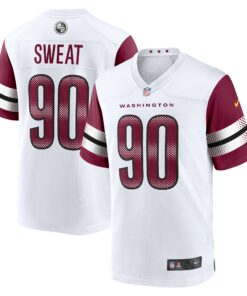 Men's Washington Commanders Montez Sweat White Game Jersey JS3181 nicesnker