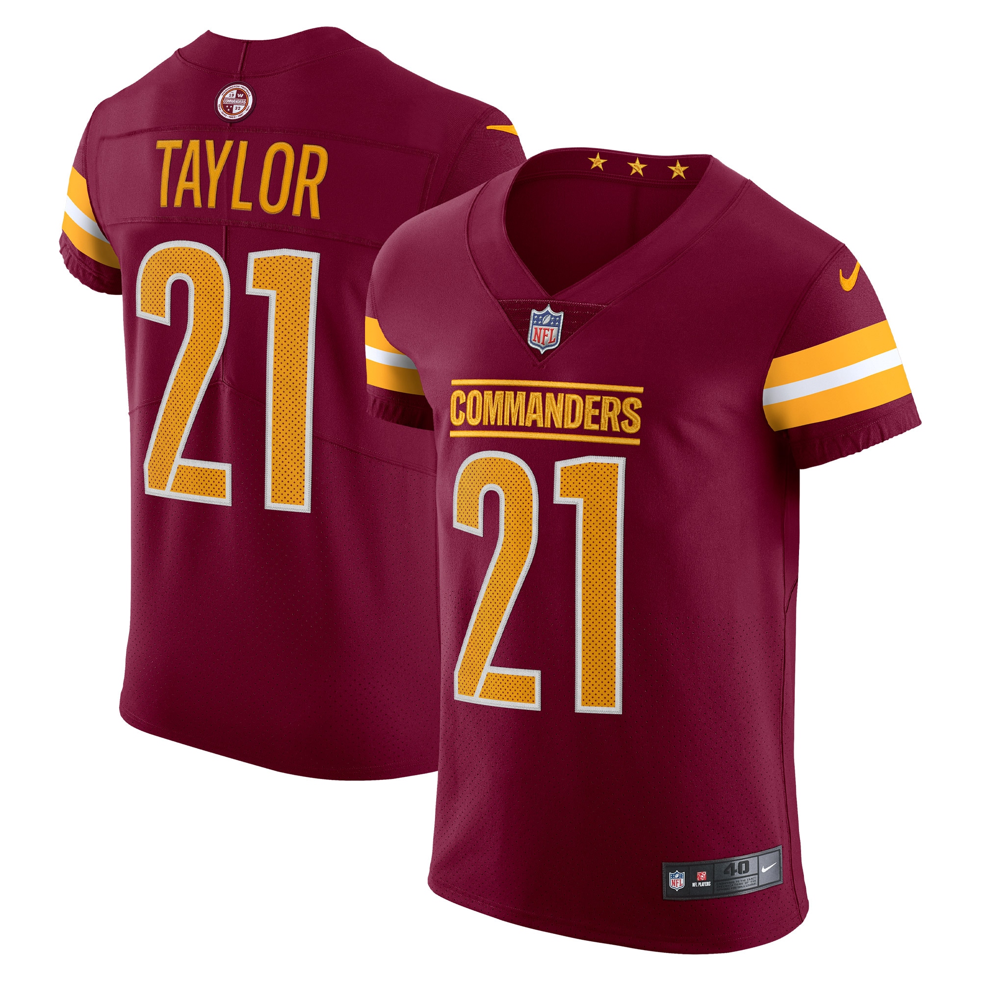 Men's Washington Commanders Sean Taylor Burgundy Vapor Elite Retired Player Jersey JS9444 nicesnker