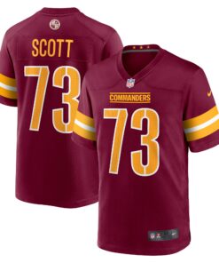 Men's Washington Commanders Trent Scott Burgundy Game Jersey JS4240 nicesnker