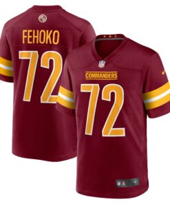 Men's Washington Commanders Viliami Fehoko Jr. Burgundy Team Game Jersey JS7766 nicesnker