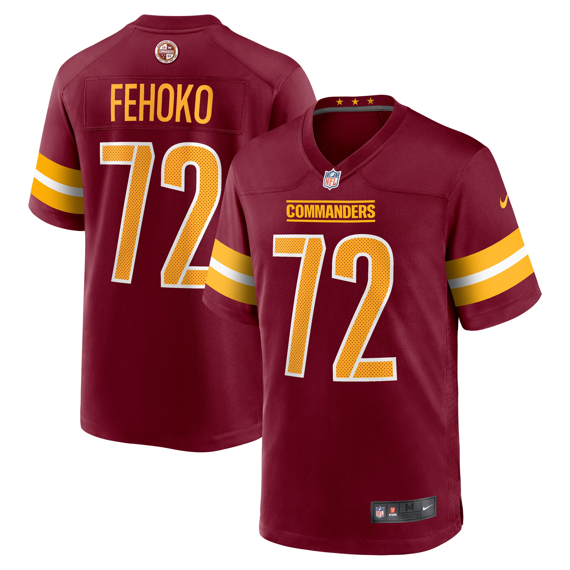 Men's Washington Commanders Viliami Fehoko Jr. Burgundy Team Game Jersey JS7766 nicesnker
