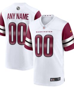 Men's Washington Commanders White Game Custom Player Jersey JS7747 nicesnker