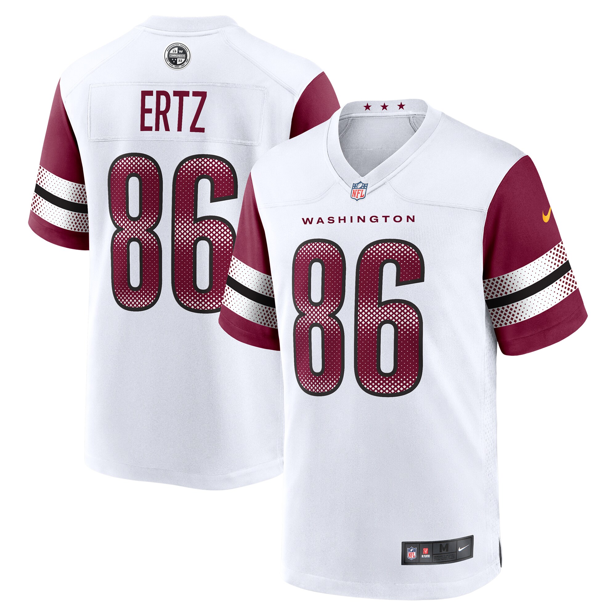Men's Washington Commanders Zach Ertz White Game Jersey JS1853 nicesnker