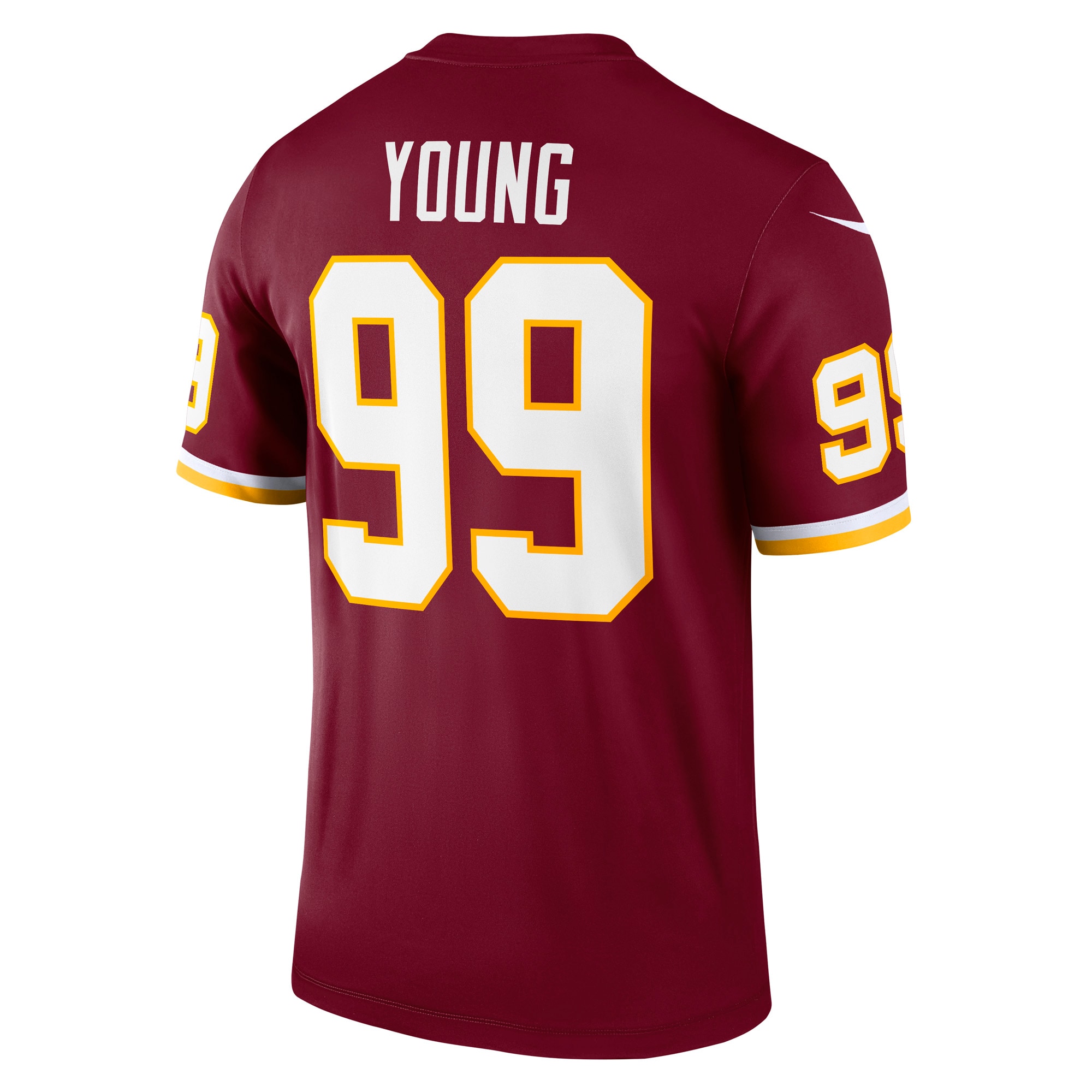 Men's Washington Football Team Chase Young Burgundy Team Legend Player Performance Top JS4800 nicesnker - Image 3