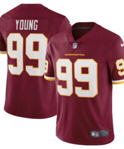 Men's Washington Football Team Chase Young Burgundy Vapor Limited Jersey JS7238 nicesnker