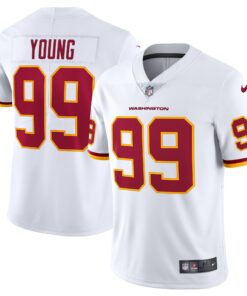 Men's Washington Football Team Chase Young White Vapor Limited Jersey JS2808 nicesnker