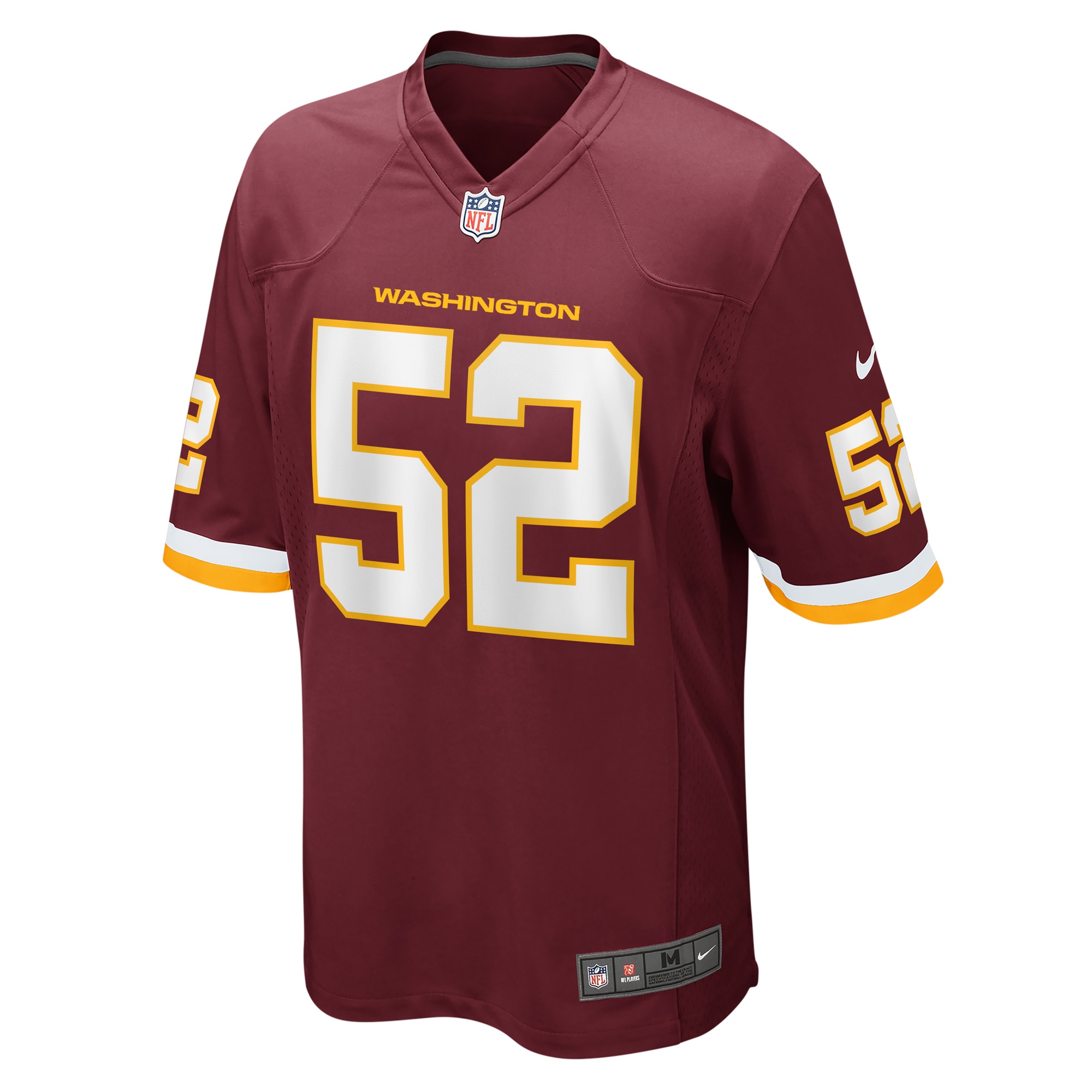 Men's Washington Football Team Jamin Davis Burgundy Game Jersey JS6990 nicesnker - Image 2