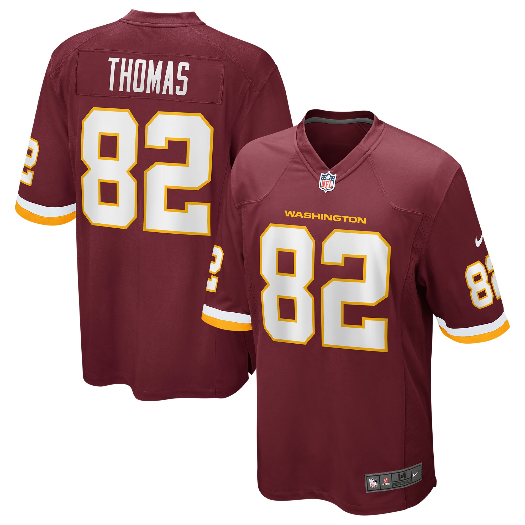 Men's Washington Football Team Logan Thomas Burgundy Jersey JS1638 nicesnker