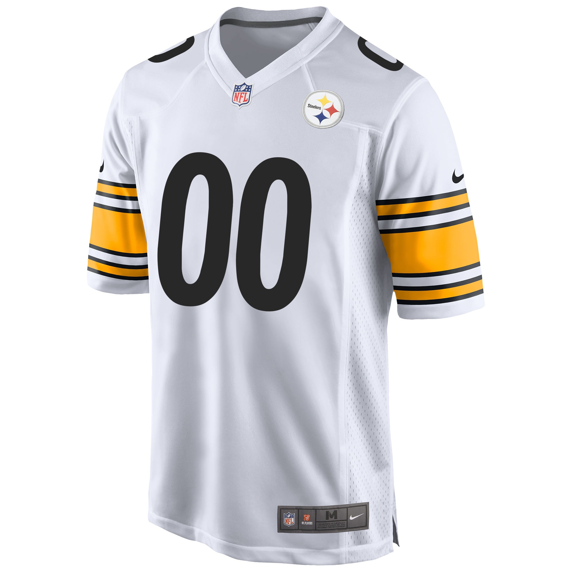 Men's White Pittsburgh Steelers Away Custom Game Jersey JS1533 nicesnker - Image 2