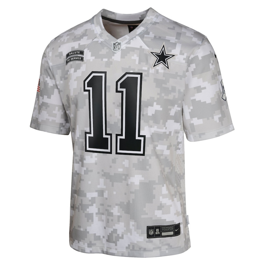 Micah Parsons 11 Dallas Cowboys 2024 Salute to Service Game YOUTH Jersey - Arctic Camo JS4562 nicesnker - Image 2