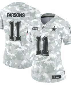 Micah Parsons 11 Dallas Cowboys Women's 2024 Salute to Service Limited Jersey - Arctic Camo JS2548 nicesnker
