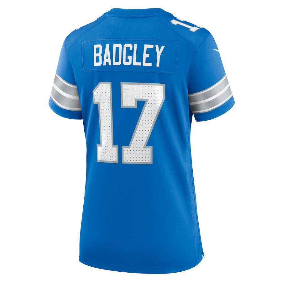 Michael Badgley #17 Detroit Lions Super Bowl LIX Women's Jersey - Blue JS5602 nicesnker - Image 3