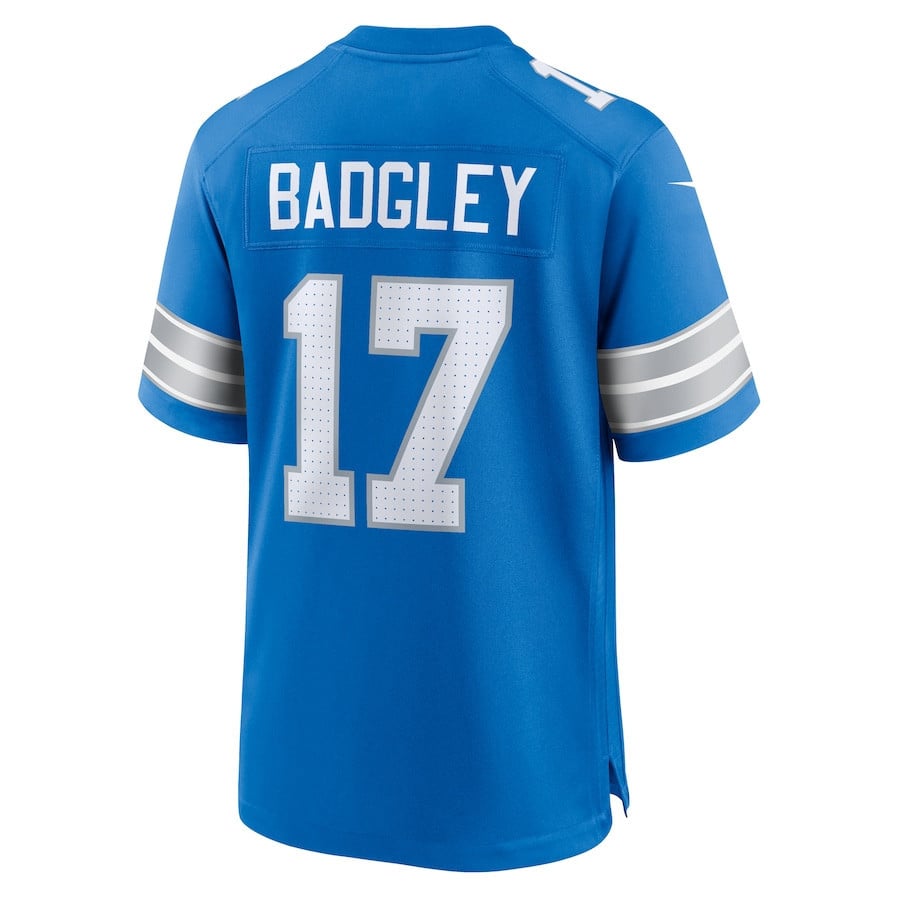 Michael Badgley #17 Detroit Lions Super Bowl LIX YOUTH Jersey - Blue JS3424 nicesnker - Image 3
